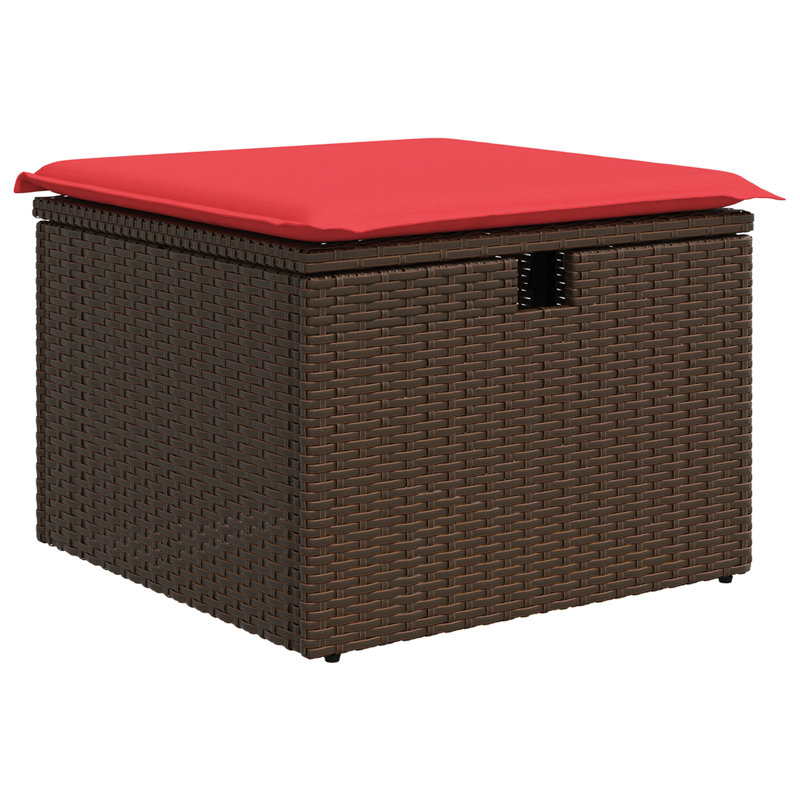Ensemble de canapé de jardin avec coussin 5 pièces vidaXL, Brun