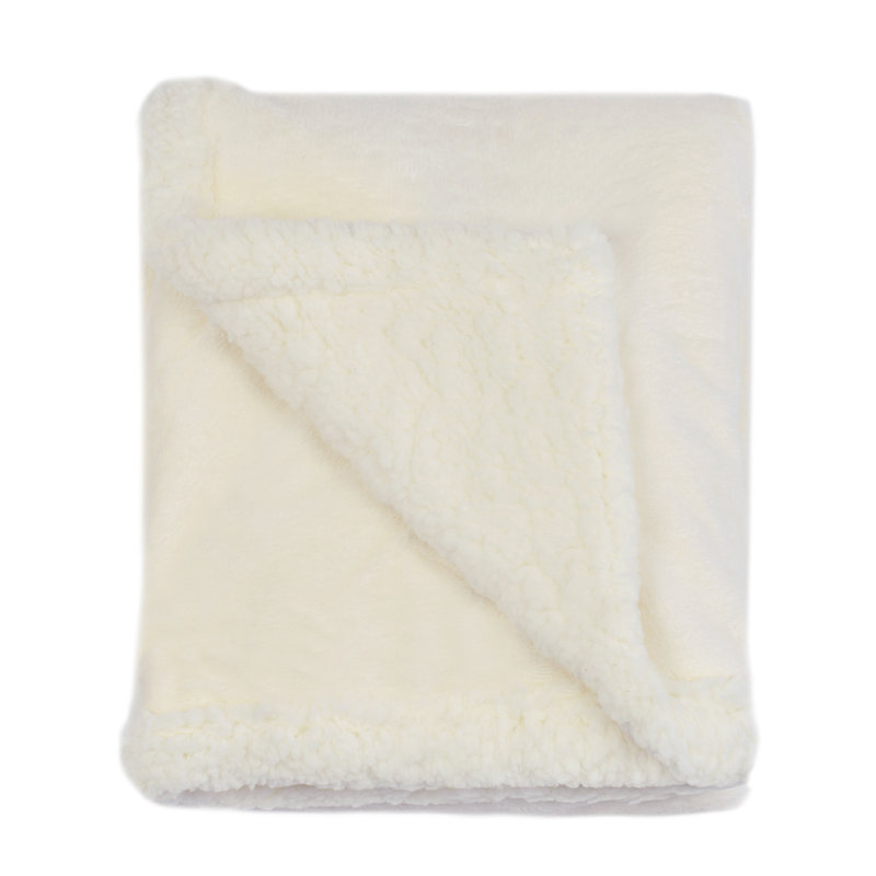 Couverture pour bébé en polyester Dilworth, Ivoire
