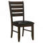 Cappuccino et chaises d'appoint rembourrées noires (ensemble de 2)