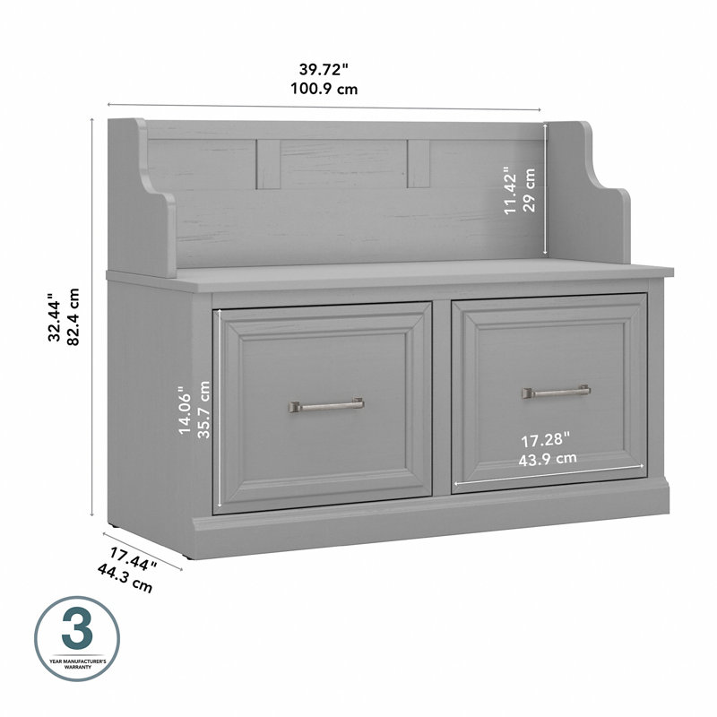Nara Storage Bench, Cape Cod Gray