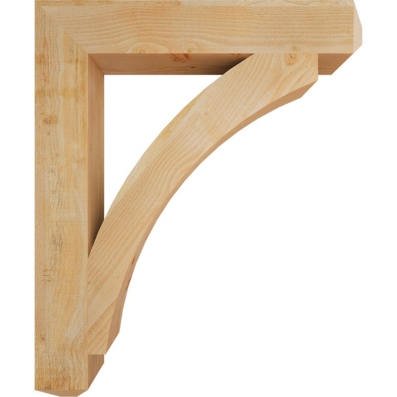 H 6'' W D Wood Bracket / Corbel, Douglas Fir, 46" H x 6" W x 38" D