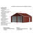 33FT X 25FT Metal Garage Barn Storage Shed With Dual Doors-125847345-125847344