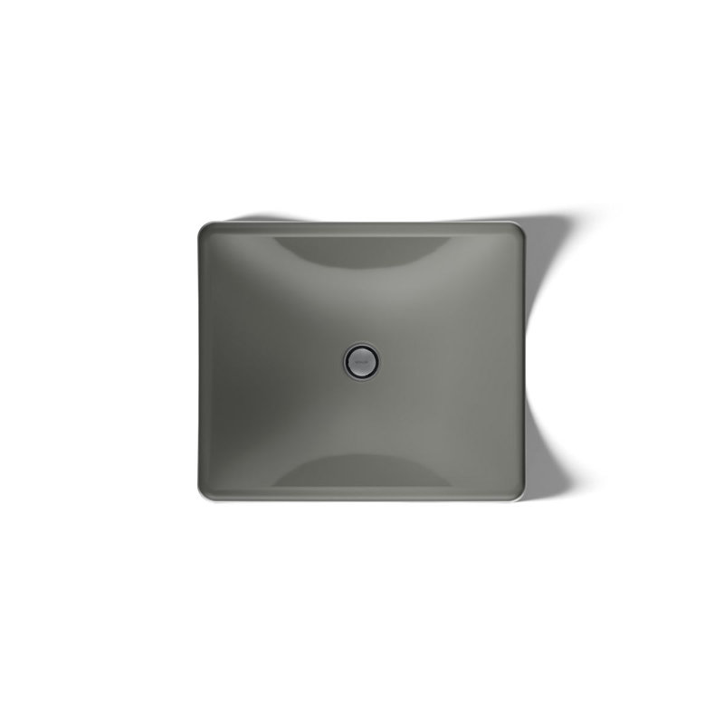 DemiLav Metal Specialty Vessel Bathroom Sink, Thunder Gray