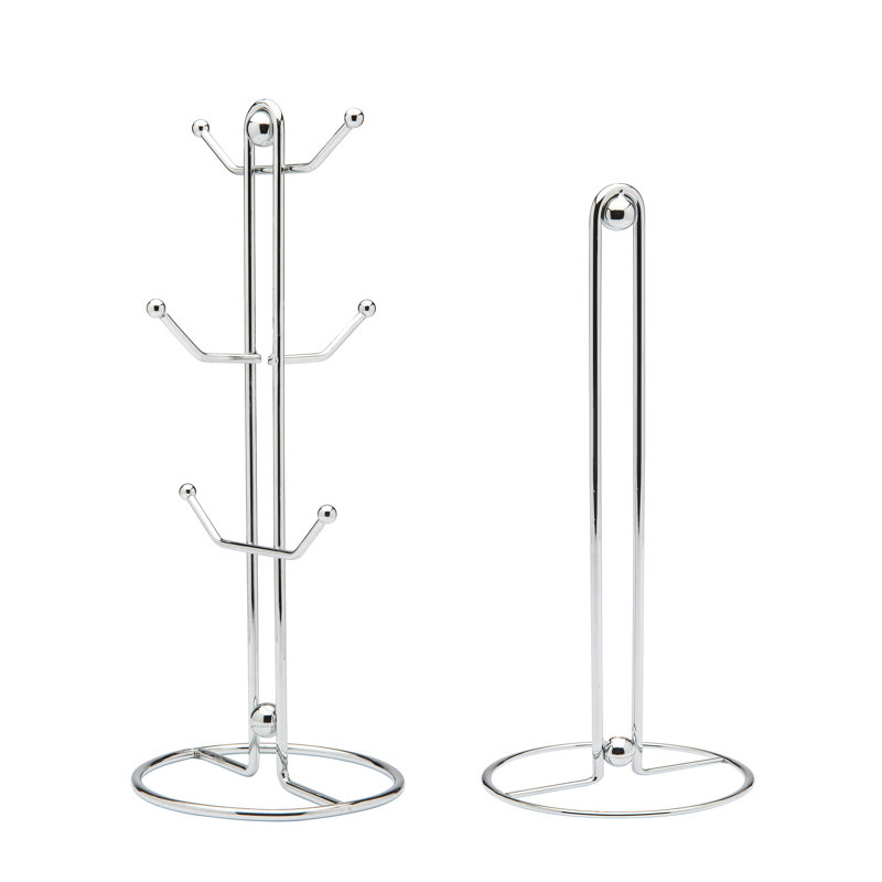 Kroll 2 Piece Mug Tree and Paper Towel Holder Set