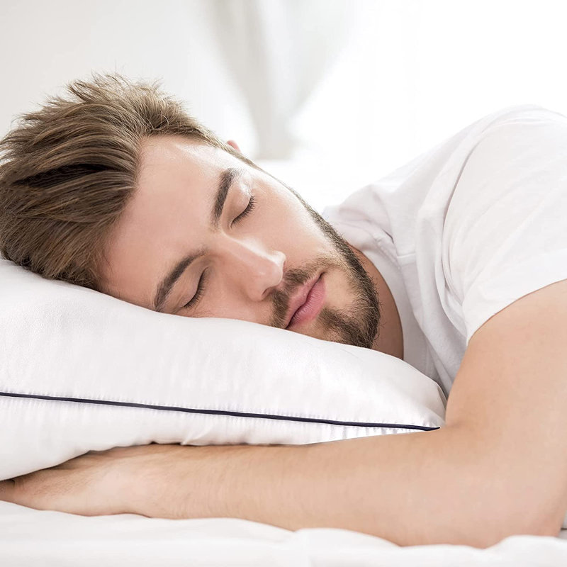 Babb Ultra-Soft Medium-Support Feather Down Bed Pillows Set of 2, King