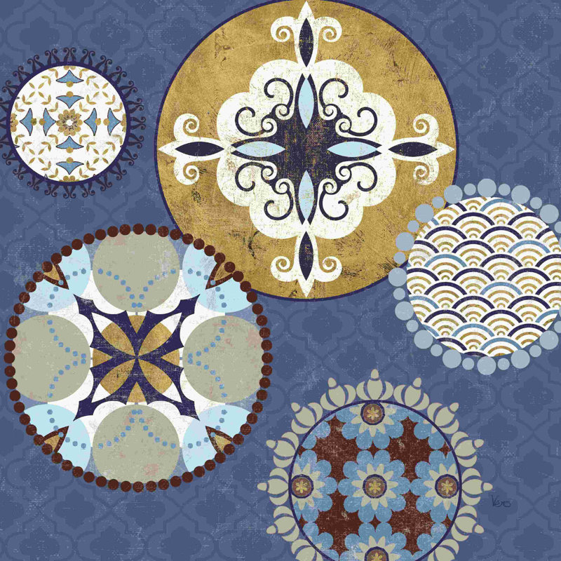 Bleu méditerranéen III, H 36 po x l 36 po, Non, Toile tendue