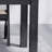 Black solid wood dining table rectangular home-106445401