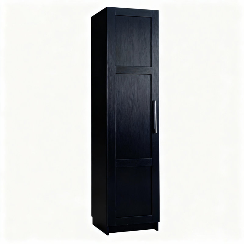 Stackable Wall Mounted Storage Cabinet, Black 