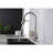 Pull Down Kitchen Faucet In Stainless Steel, Brushed Nickel, High Arc Single Handle With Deck Plate, Modern Handle, , Nickel