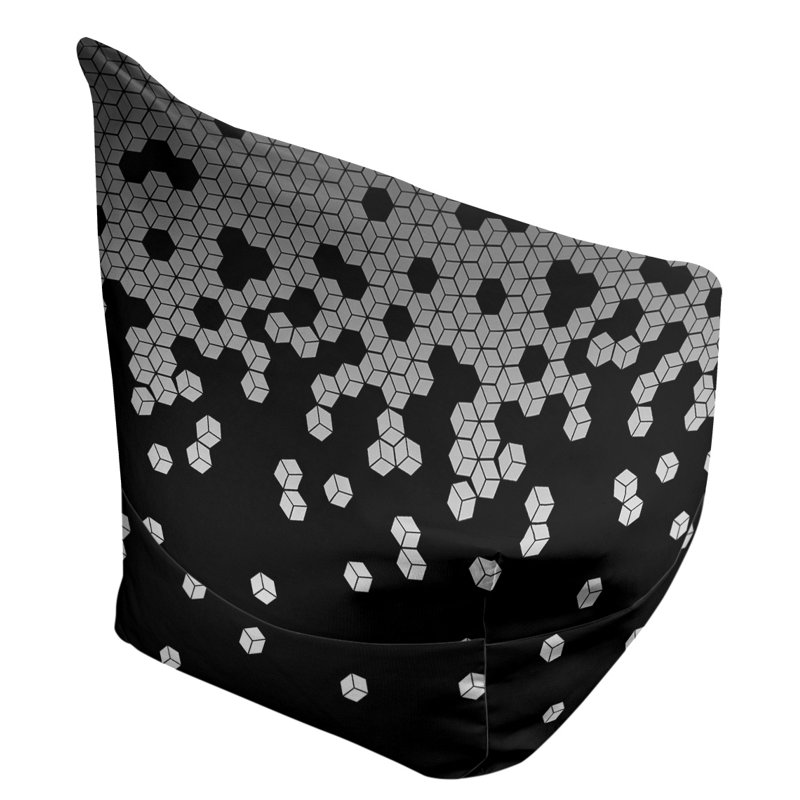 Petite chaise à sacs à billes & Leffel, H 86 po x l 27 po x P 43 po, blanc, Rembourrage poly
