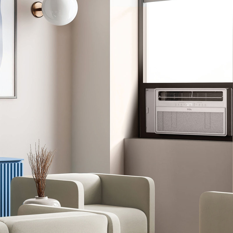 TCL Q-Series 12,000 BTU 550 Sq. Ft. Smart Inverter Window Air Conditioner with Heater, Remote Control & Wi-Fi Compatibility