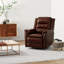 Fauteuil inclinable et oscillant Global Home avec repose-pieds manuel Cognac Brésil