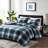 Soft Comforter , Navy Blue Tone With 2-Inch Flange