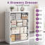 Commode verticale à 4 tiroirs: armoire de rangement compacte pour la maison-2055426487