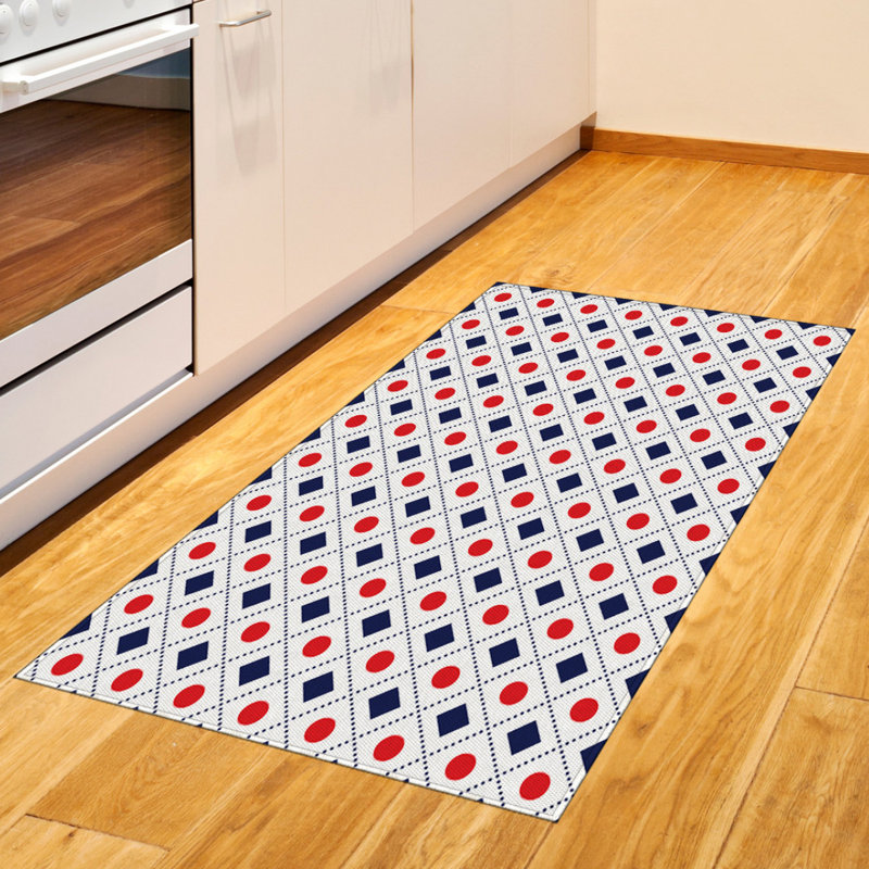 Tapis décoratif abstrait à haute densité en fibres longues, Rectangle 2 pi 7 po x 5 pi