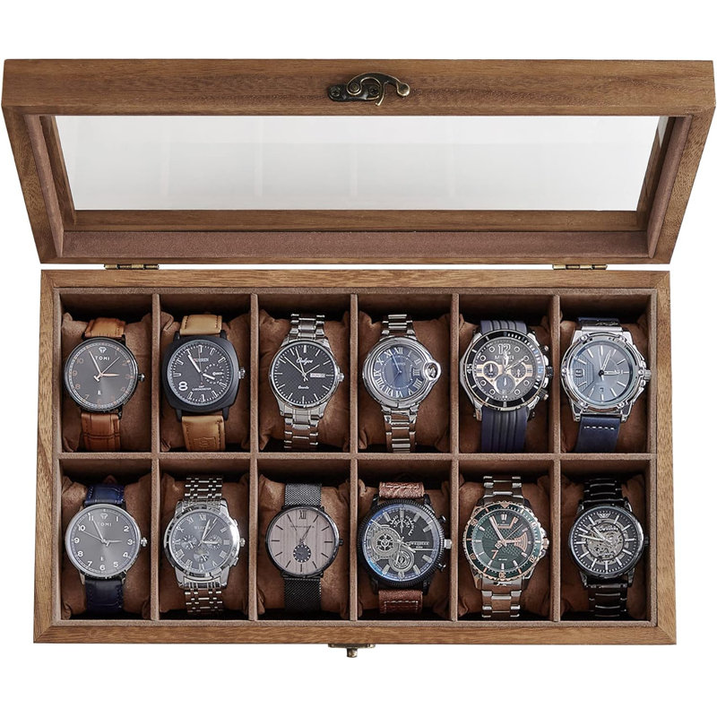Watch Box +, Rustic Walnut