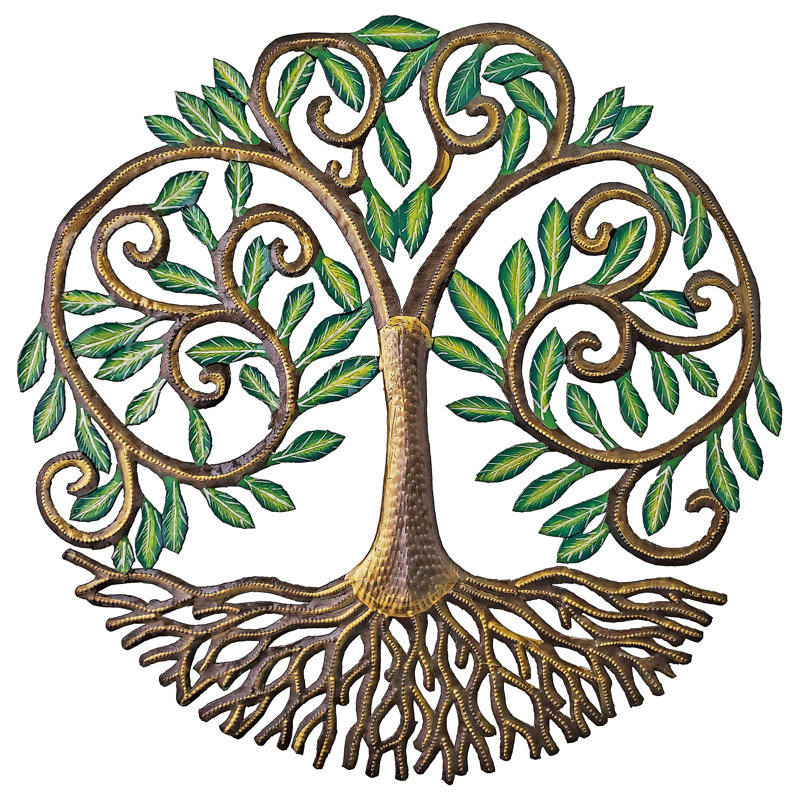 Petit arbre aux boucles peintes