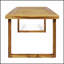 Table de salle à manger d'extérieur en bois d'acacia de 69 pouces avec finition naturelle sablée, durable et résistante aux intempéries pour une utilisation toute l'année