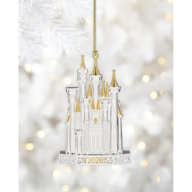 Lenox 2026 Disney Castle Silverplate Ornament