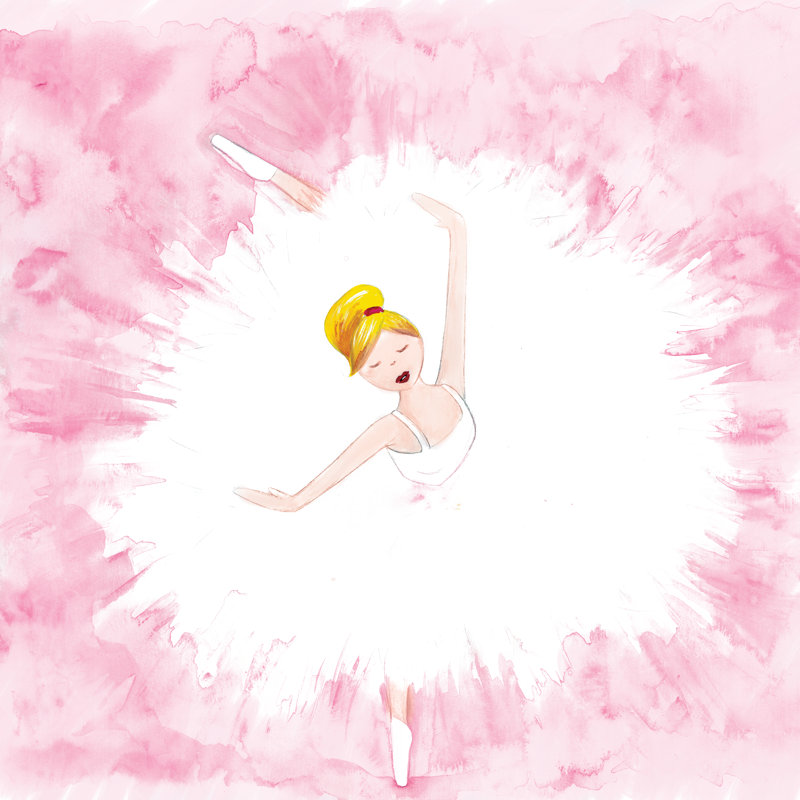 Ballerina Dancing 2 - Wrapped Canvas Painting, 122cm H x 122cm W x 3.8cm D
