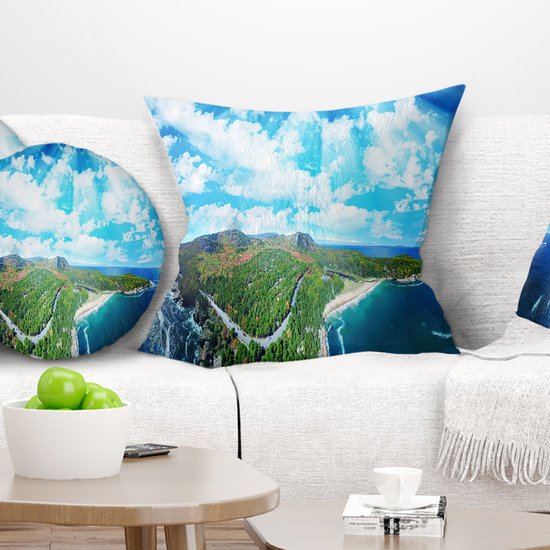 Panoramic Acadia National Park - Landscape Printed Pillow, 16" x 16", Throw Pillow
