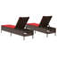 Chaise longue de patio brun