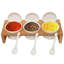 Ensemble de 3 plateaux à condiments en bambou 3 pièces