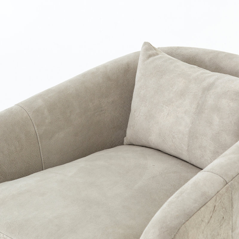Topanga Swivel Barrel Chair, Polyester Blend, Knoll Natural