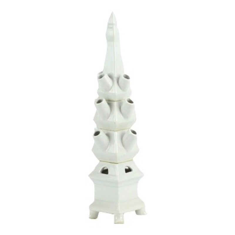 Solid White Tulipiere Large, 32" H x 7.5" W x 7.5" D