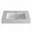 Lavabo de salle de bain intégré en surface solide blanche de 76 cm (30 pouces) avec trop-plein