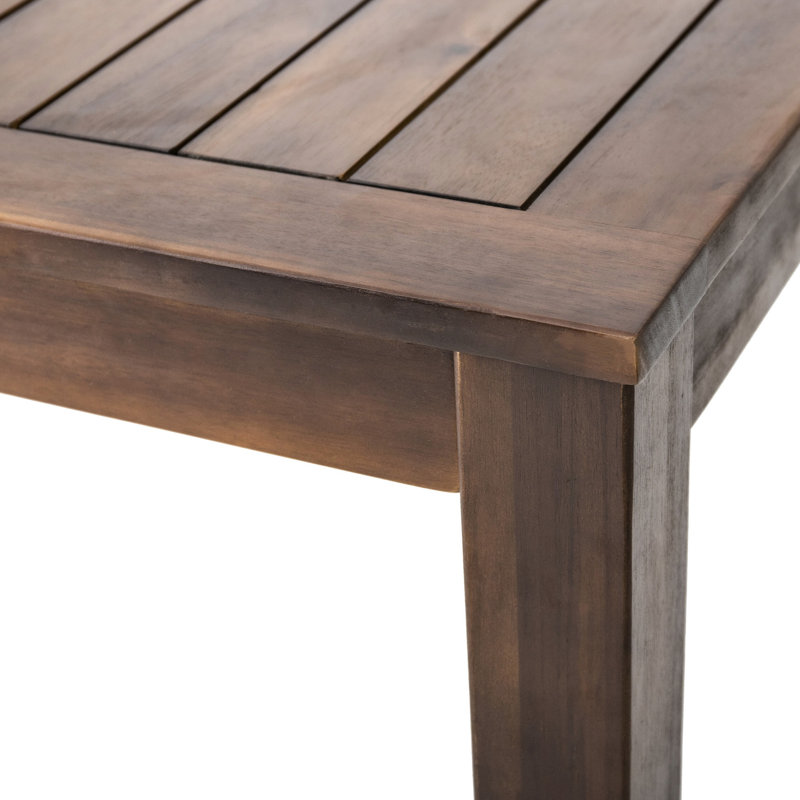 Table en bois 69 po pour l'extérieur - brun foncé, option de service de buffet, construction de jardin spacieuse et moderne, potentiel, chic