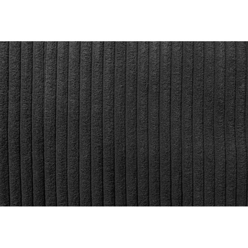 Modern Style L-Shaped 4Pc Sectional Set Cocktail Ottoman Square Arms Throw Pillow Corduroy Upholstered Black Finish Primary Living Room