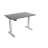 Skyscraper Electric Height Adjustable Standing Desk, Dual Motor and Digital Control with Memory, 48x24, Charcoal Strand Top with Brushed Silver Frame-1076506101-1191903525