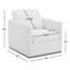 Fauteuil pivotant rembourré avec coussins réversibles Bobbi-118016401
