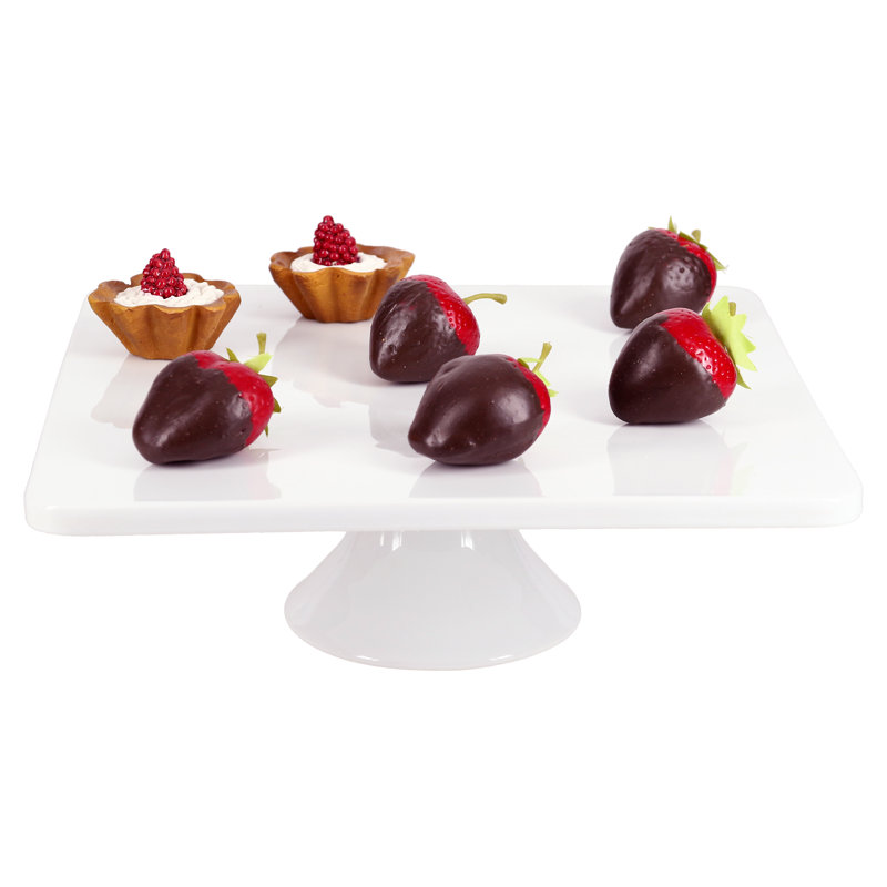 BIA Cordon Bleu Porcelain 11" Square Pedestal Cake Stand