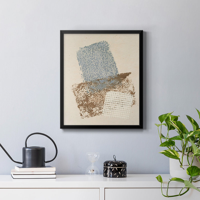 Toile encadrée de qualité supérieure embellie Scrim II - prête à être accrochée, H 24 po x l 20 po, Noir