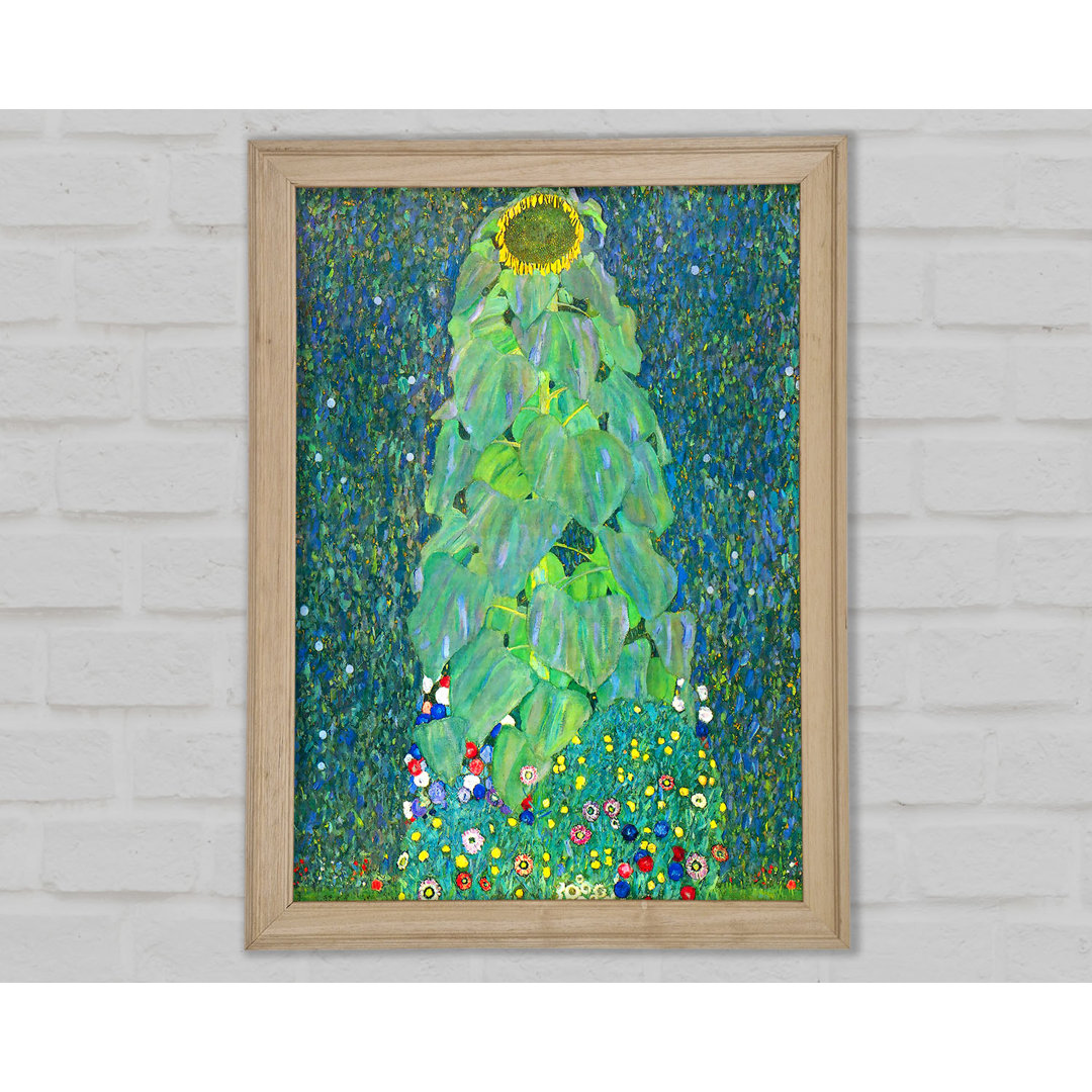 Die Sonnenblume von Klimt - Einzelne Bilderrahmen Kunstdrucke