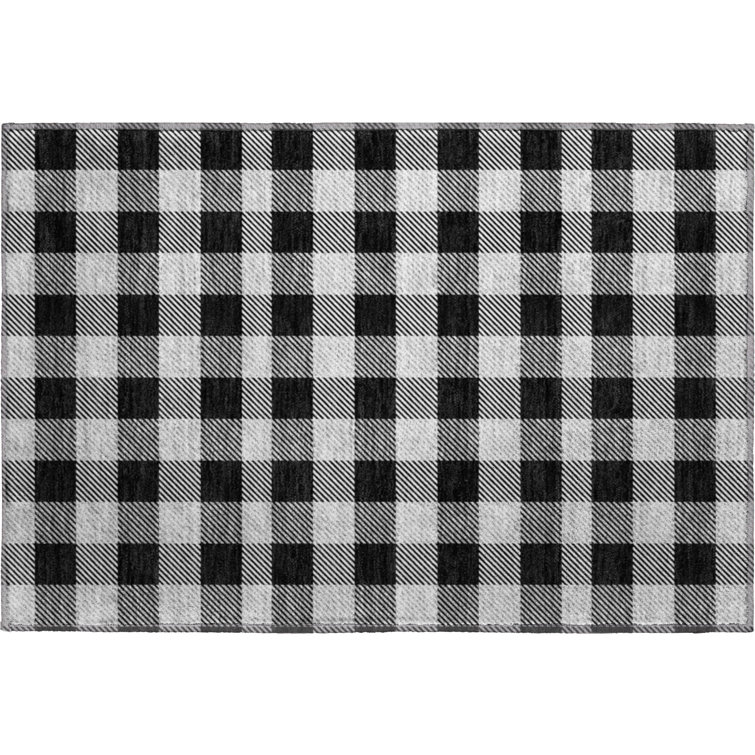 Premium Machine Washable Prisco Black Rug