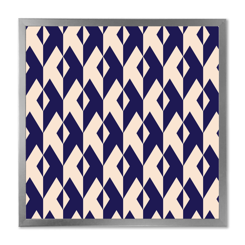 «Pink and Black Triangular Geometrics», reproduction d'art sur toile à motifs, H 16 po x l 16 po x P 1 po