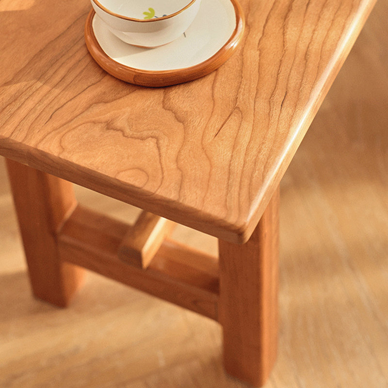 Table de salle à manger en bois massif et bois de cerisier, H 29,53 po x L 78,74 po x l 35,43 po