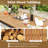 Patio Dining Table for 8 79'' Large Rectangle Table w/ Acacia Wood Tabletop