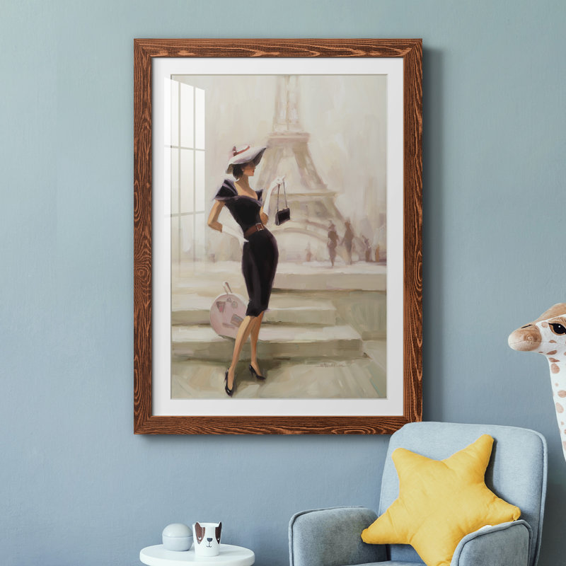 Love, from Paris - Peinture encadrée, H 31,5 po x l 23,5 po x P 1,5 po, Cadre en érable