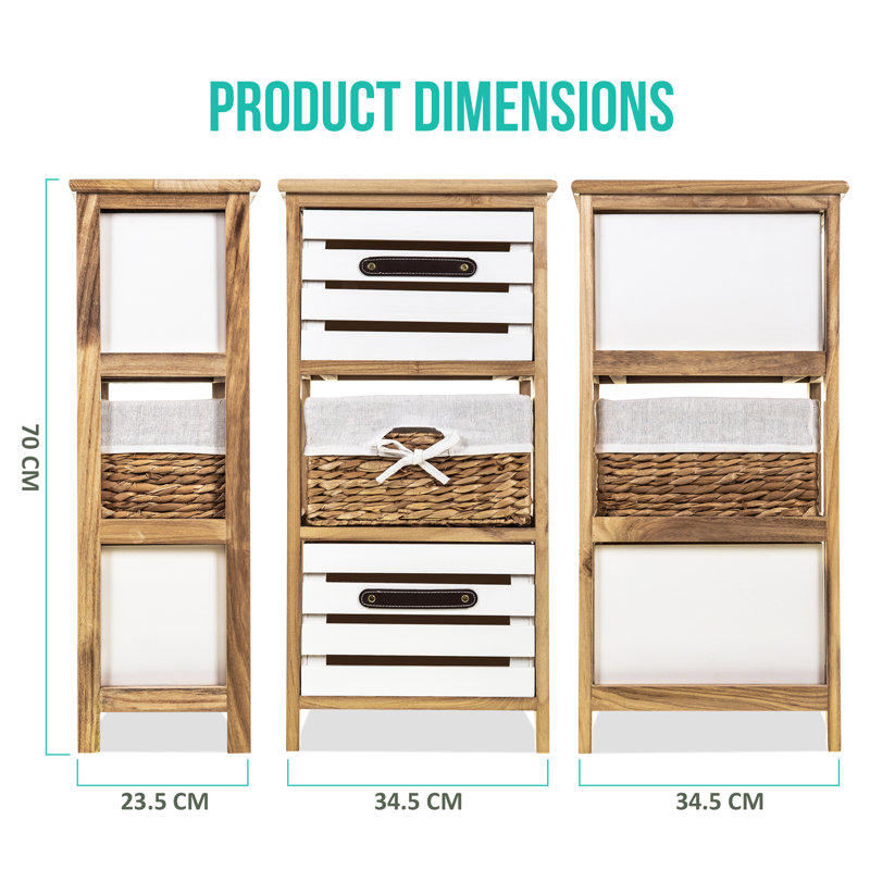 Ostler 34.5cm W 3 - Drawer Chest of Drawers