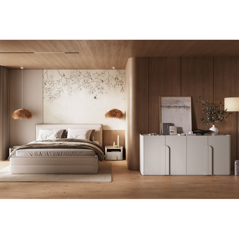 Sadeen 200cm Sideboard, Beige/Oak