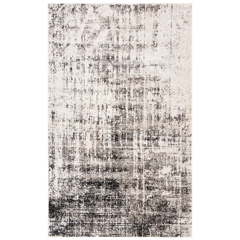 Alaric Geometric Looped / Hooked Area Rug, Rectangle 183 x 274 cm