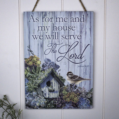 Enseigne en bois Serve the Lord