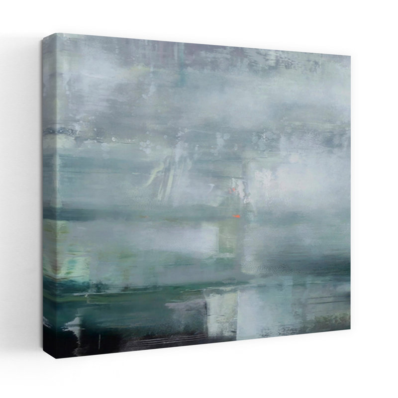 Voile azur baie - détail abstrait art contemporain, H 18 po x l 18 po