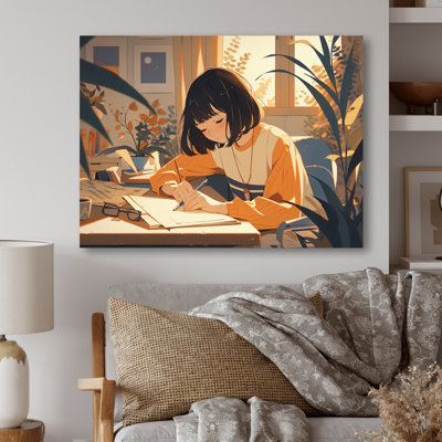 Female Anime Character I - Fashion Woman Print on Metal