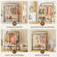 Porte-vêtements à tringle double pour suspendre les vêtements, porte-vêtements à roulettes sur roulettes, porte-vêtements autoportant avec 2 tablettes pour le salon de la buanderie