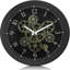 CLXEAST, horloge murale à mouvement réel de 15 pouces, horloges murales industrielles rétro en métal Steampunk pour le salon, la cuisine, le bureau personnel